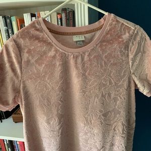 Cute velvet pattern top